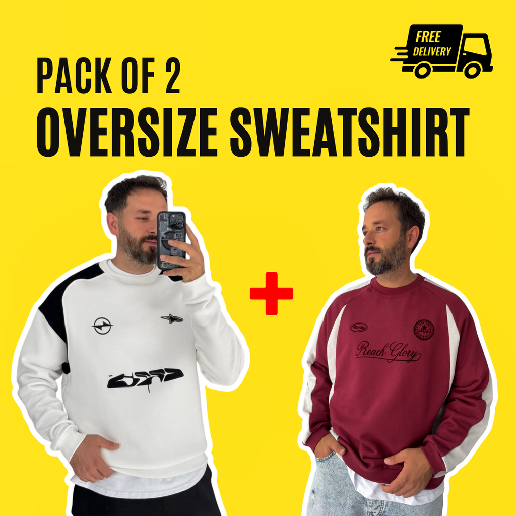 pack of two SweatShirt cotton fleece