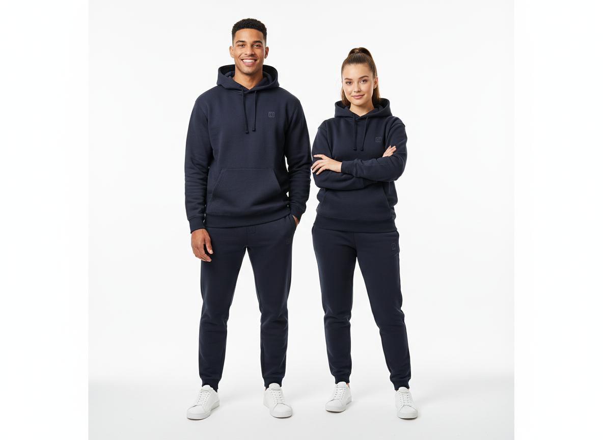 Premium Dark Grey Cotton Fleece Hoodie - Export Quality